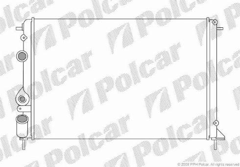 Polcar 6007085X - Radiator, mühərrikin soyudulması furqanavto.az