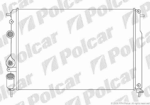 Polcar 6007086X - Radiator, mühərrikin soyudulması furqanavto.az