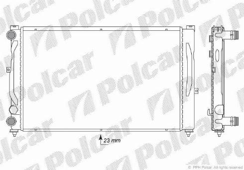 Polcar 13240802 - Radiator, mühərrikin soyudulması furqanavto.az