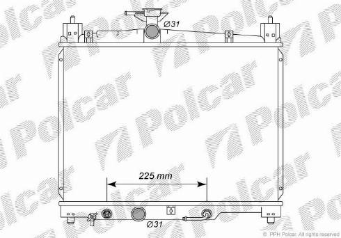 Polcar 8103086K - Radiator, mühərrikin soyudulması furqanavto.az