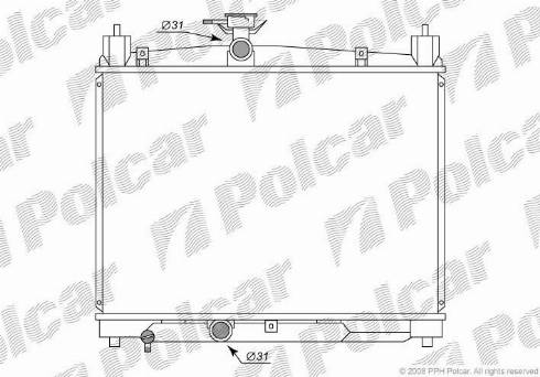 Polcar 8103081X - Radiator, mühərrikin soyudulması furqanavto.az