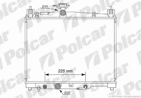 Polcar 8103082X - Radiator, mühərrikin soyudulması furqanavto.az