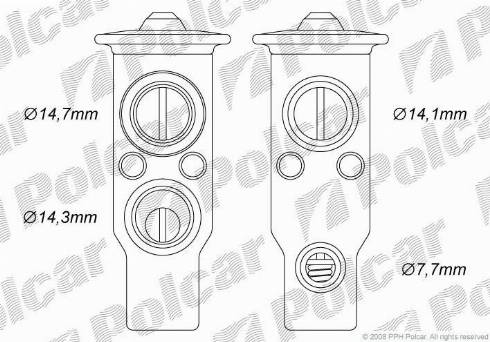 Polcar 8114KZ-1 - Genişləndirici klapan, kondisioner furqanavto.az