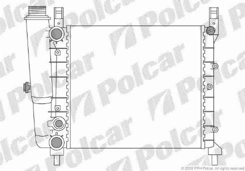 Polcar 3016089X - Radiator, mühərrikin soyudulması furqanavto.az