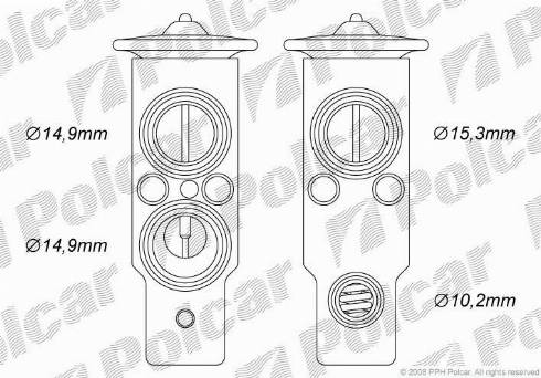 Polcar 3017KZ-2 - Genişləndirici klapan, kondisioner furqanavto.az