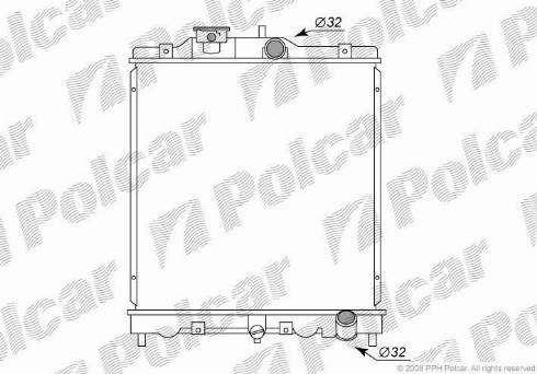 Polcar 3807084K - Radiator, mühərrikin soyudulması furqanavto.az