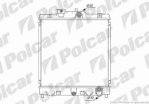 Polcar 3807088K - Radiator, mühərrikin soyudulması furqanavto.az