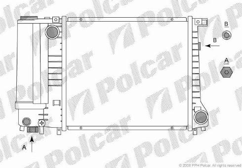 Polcar 200508-5 - Radiator, mühərrikin soyudulması furqanavto.az