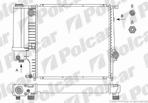 Polcar 2007082X - Radiator, mühərrikin soyudulması furqanavto.az
