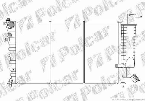 Polcar 2350080X - Radiator, mühərrikin soyudulması furqanavto.az