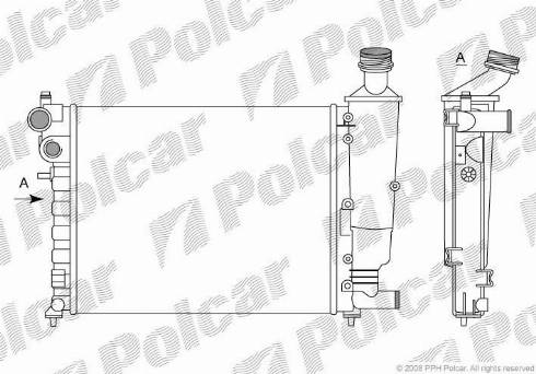 Polcar 2306081X - Radiator, mühərrikin soyudulması furqanavto.az