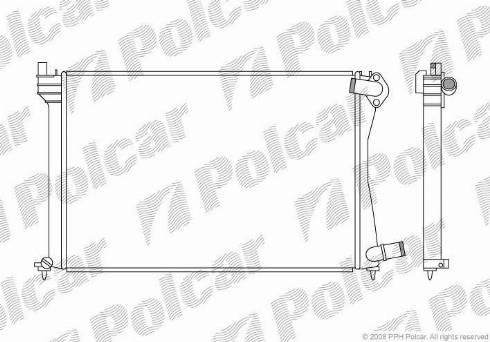 Polcar 2300082X - Radiator, mühərrikin soyudulması furqanavto.az