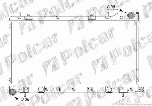 Polcar 7239082K - Radiator, mühərrikin soyudulması furqanavto.az