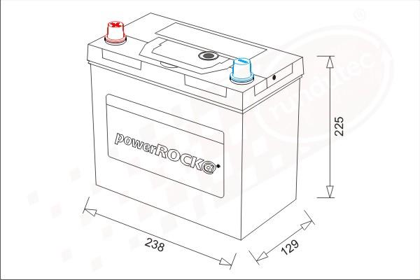 PowerROCK BAT045LCJ - Başlanğıc batareyası furqanavto.az