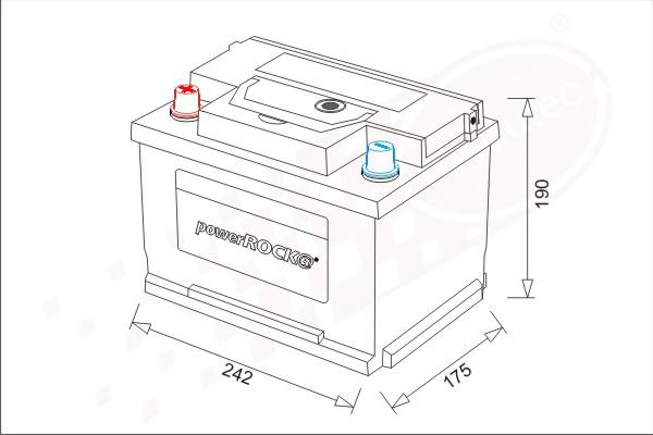 PowerROCK BAT062LHN - Başlanğıc batareyası furqanavto.az