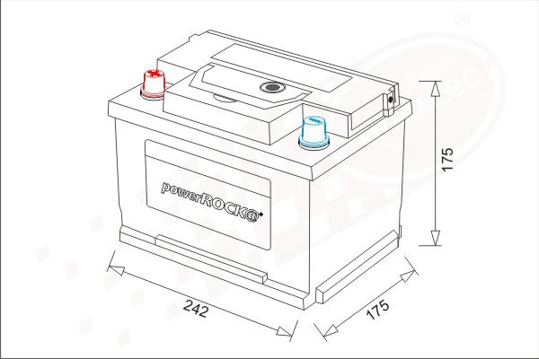 PowerROCK BAT055LKN - Başlanğıc batareyası furqanavto.az