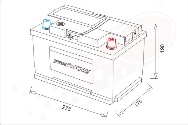 PowerROCK BAT078RHN - Başlanğıc batareyası furqanavto.az