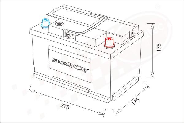 PowerROCK BAT070RKN - Başlanğıc batareyası furqanavto.az