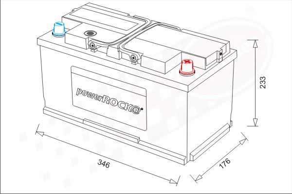 PowerROCK BAT100REL - Başlanğıc batareyası furqanavto.az