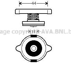 Prasco 980011 - Mühürləmə qapağı, radiator www.furqanavto.az