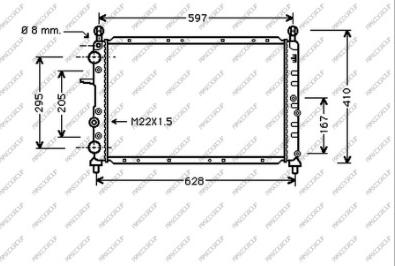 Prasco FT135R005 - Radiator, mühərrikin soyudulması furqanavto.az