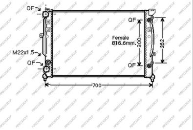 Prasco AD017R009 - Radiator, mühərrikin soyudulması furqanavto.az