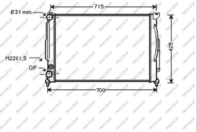 Prasco AD017R001 - Radiator, mühərrikin soyudulması furqanavto.az