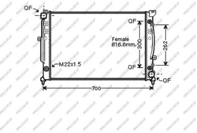 Prasco AD017R017 - Radiator, mühərrikin soyudulması furqanavto.az