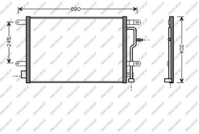 Prasco AD020C002 - Kondenser, kondisioner furqanavto.az