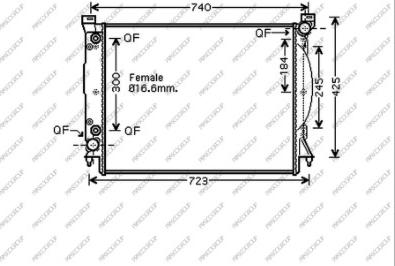 Prasco AD020R012 - Radiator, mühərrikin soyudulması furqanavto.az