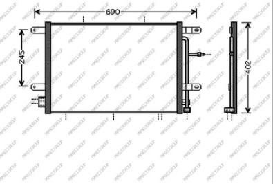 Prasco AD022C002 - Kondenser, kondisioner furqanavto.az