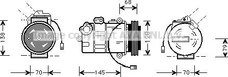 Prasco AIAK011 - Kompressor, kondisioner furqanavto.az