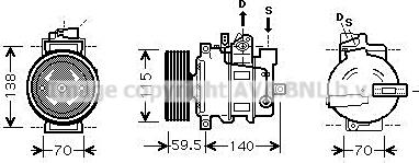 Prasco AIAK284 - Kompressor, kondisioner furqanavto.az