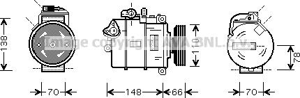 Prasco AIK275 - Kompressor, kondisioner furqanavto.az