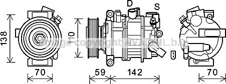 Prasco AIK401 - Kompressor, kondisioner furqanavto.az