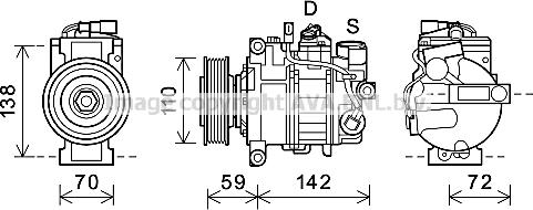 Prasco AIK396 - Kompressor, kondisioner furqanavto.az