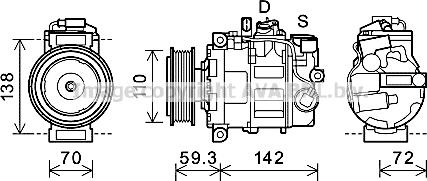 Prasco AIK398 - Kompressor, kondisioner furqanavto.az