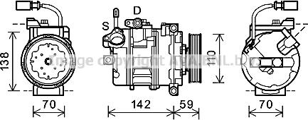 Prasco AIK340 - Kompressor, kondisioner furqanavto.az