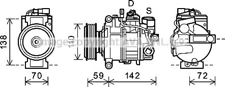 Prasco AIK341 - Kompressor, kondisioner furqanavto.az