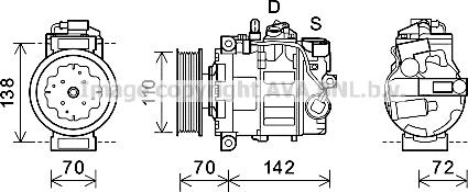 Prasco AIK381 - Kompressor, kondisioner furqanavto.az