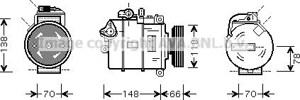 Prasco AIK247 - Kompressor, kondisioner furqanavto.az