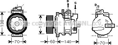 Prasco AIK266 - Kompressor, kondisioner furqanavto.az