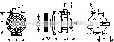 Prasco AIK262 - Kompressor, kondisioner furqanavto.az