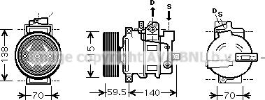 Prasco AIK284 - Kompressor, kondisioner furqanavto.az