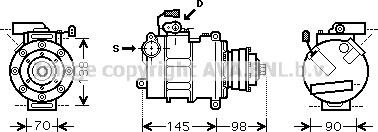 Prasco AIK280 - Kompressor, kondisioner furqanavto.az