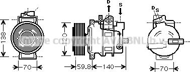 Prasco AIK278 - Kompressor, kondisioner furqanavto.az