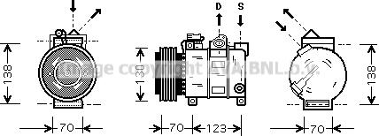 Prasco ALAK016 - Kompressor, kondisioner furqanavto.az