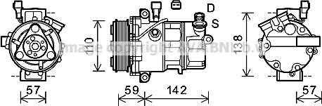 Prasco ALK127 - Kompressor, kondisioner furqanavto.az