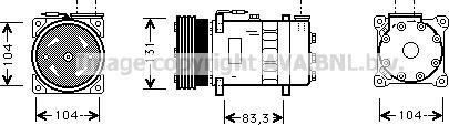 Prasco AUK003 - Kompressor, kondisioner furqanavto.az
