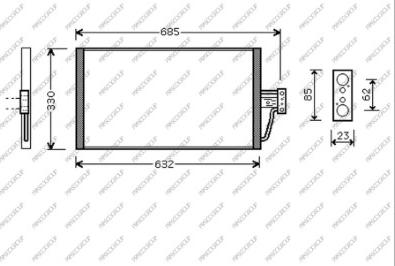 Prasco BM044C001 - Kondenser, kondisioner furqanavto.az